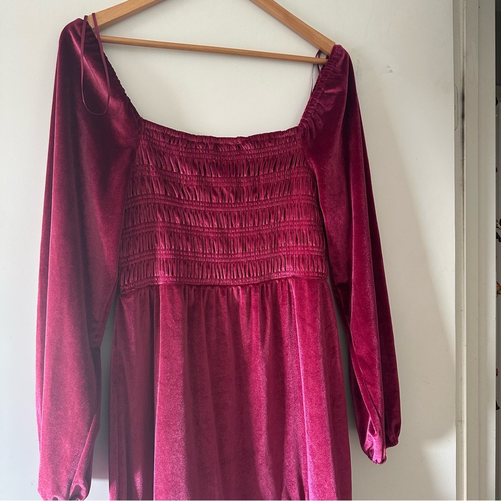 Lauren Conrad Wine Chalet Velvet party dress NWT - Picture 4 of 4